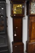 A 19th Century mahogany cased long case clock having 30 hour movement and brass Roman numeral dial ,