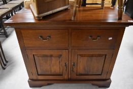 A modern hardwood side cabinet, approx. W100 D45 H81cm