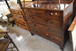 A Victorian mahogany chest of two over three drawers, dimensions approx. W106 H93 D51cm