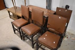An early to mid 20th Century oak gateleg table