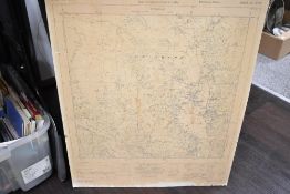 A vintage Ordnance Survey Map on board showing Grasmere and surrounding area scale 1:10,560 or 6