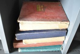 A selection of five world stamp collections in various albums; some albums are more fully