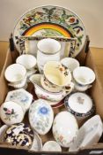 A collection of Wedgwood items including Cornucopia, Angela, Clementine and Humming Birds patterns