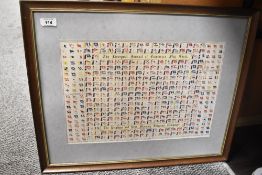 A copy of The Liverpool Journal of Commerce Flag Sheet, mounted framed and glazed 57cm x 46cm.