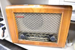 A mid 20th-century Pye 75 valve radio, 41cm, condition consistent with age and use.
