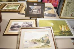 Artist unknown a 20th century oil on board impasto maritime scene sold alongside after A Heaton