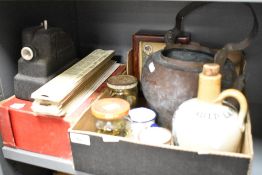 A miscellaneous selection of items including a vintage Martin Lucas MiniCine still film projector