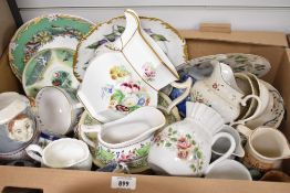 A selection of assorted ceramic ware including a Wedgwood 'Wild Strawberry' side plate, a