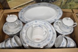 A Noritake 'Blue Hill' pattern part dinner/tea service, comprising fifty five pieces