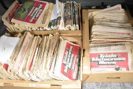 Three boxes of mid to late 20th Century Trials and Motor Cross News magazines