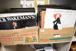 A mixed lot of approximately two hundred and sixty vinyl albums with a huge range of artists