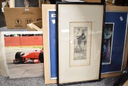 A colourful print entitled Harvest signed to lower right hand corner G.B.M. 01/05 mounted, framed