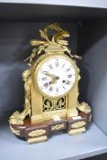 A 19th-century French Raingo Frères (founded in 1823) Neoclassical-style mantel clock, featuring a