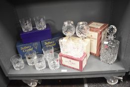 A quantity of 20th-century crystal cut glassware, to include a Royal Albert decanter and four