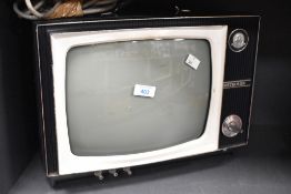 A mid 20th-century Beethoven portable television, 39cm x 19cm, condition is consistent with age
