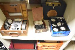 A quantity of vintage analog equipment, to include a TMK Model 500 analog multimeter; a selection of