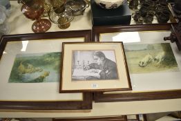 A selection of 20th-century framed prints, to include 'Sir John Barbirolli' after J.Maubey; a
