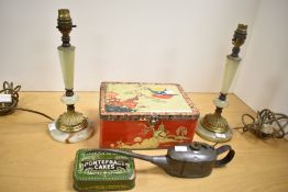 A quantity of late 19th to early 20th-century sundryware, to include large brass Apothecary scales