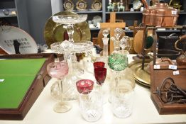 A selection of 19th and 20th-century glassware, to include a quantity of crystal cut decanters