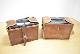 Two Kodak Brownie box cameras, to include one No.2 Brownie Model D and one No.2 Brownie Model F with