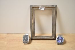 A Sekonda wristwatch, having a blue dial with four subsidiary dials on a stainless steel bracelet