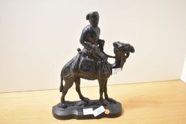 A Victorian cast iron door porter, depicting a Major General Charles George Gordon (1833-1885), a