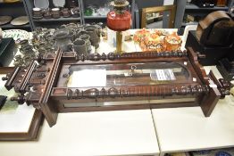 A large Victorian Vienna-style mahogany wall clock, having Arabic hours on a cream chapter ring,