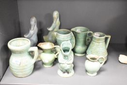 A quantity of early to mid 20th-century SylvaC-style pottery, to include a pair of 'The Shy