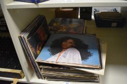 A quantity of 20th-century 12' vinyl albums; sold with a small selection of 7' singles, to include