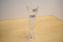 A 20th-century John Rocha for Waterford crystal Imprint bud vase, of undulating conical form