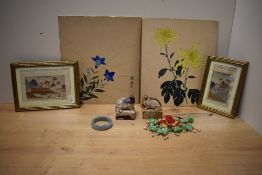 A quantity of 20th-century oriental sundry pieces, to include a selection of Chinese red cord knot