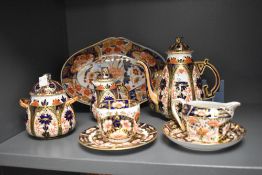 A small quantity of early 19th-century Royal Crown Derby, under Sampson Hancock, 'Old Imari'