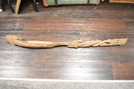 Tought to be 20th-century Hawaiian tribal 'tiki' hard wood totem, featuring a selection of folk