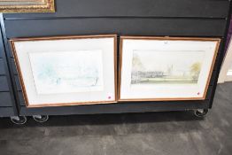 Two signed 20th-century Sir Hugh Casson prints, to include watercolours of King’s College, 411/