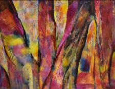 *Local Interest* Jennifer Wheten (British 1941-2021) Acrylic / mixed media on board, a vibrant