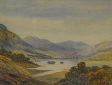*Local Interest* J W Barnes (20th Century) Watercolour, a Lake District landscape, fellside view