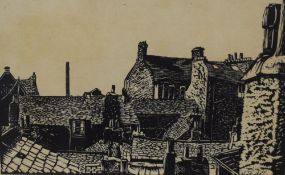 *Local Interest* After George Francis Reiss (British 1893 - 1973) Etching 'Chimney-Pots and Slates',