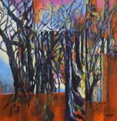 *Local Interest* Jennifer Wheten (British 1941-2021) Acrylic on canvas 'Sound of the Birds' , a