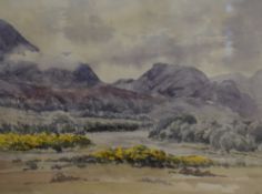 L. Clark (British contemporary) watercolour, Lakeland landscape, signed lower right, within a card