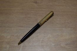 A Parker 51 Vacumatic mechanical pencil in Black with Gold Fill Cap