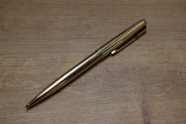 A boxed Parker 61 Insignia Boots Centenary 1877-1977 ballpoint pen in Rolled Gold