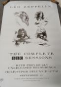 A Led Zeppelin BBC Sessions promotional poster in excellent condition and measuring - 156 x 104 cm -