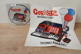 A Gorillaz NM/NM 45 rpm Pic Disc singles - long deleted and unplayed - comes with poster -2010