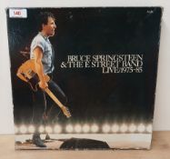 A Bruce Springsteen and The E Street Band Live 75-85 album box set - VG/VG+ box showing some wear