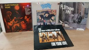 A four album lot with titles by Canned Heat , The Yardbirds and Fleetwood Mac