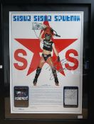 A Sigue Sigue Sputnik signed poster by Tony James ( London Cowboys , Generation X , Bizet Boys and