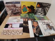 A ten record lot with albums by The Animals , John Mayall and Canned Heat - includes 12 inch singles