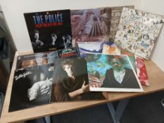 A lot of fourteen mixed album - some showing sleeve wear VG/VG - Led Zeppelin , Steely Dan , Joe