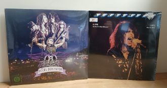 An Aerosmith job lot sealed album lot - 1973 Live in Boston and a 2014 triple ' Rock Donington '