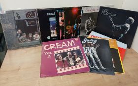 A lot of ten Cream / Clapton / Jack Bruce and related vinyl albums VG/VG or better - showing